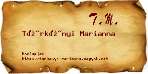 Tárkányi Marianna névjegykártya