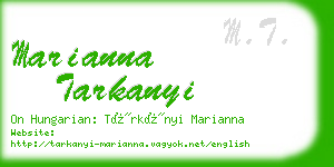 marianna tarkanyi business card